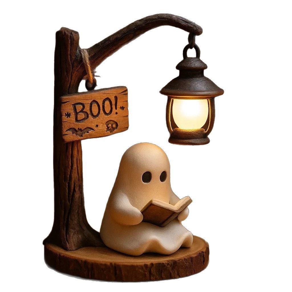 Desk Lamp - Ghost Reading Lantern 4.3x3.14x6.3 Inches Resin