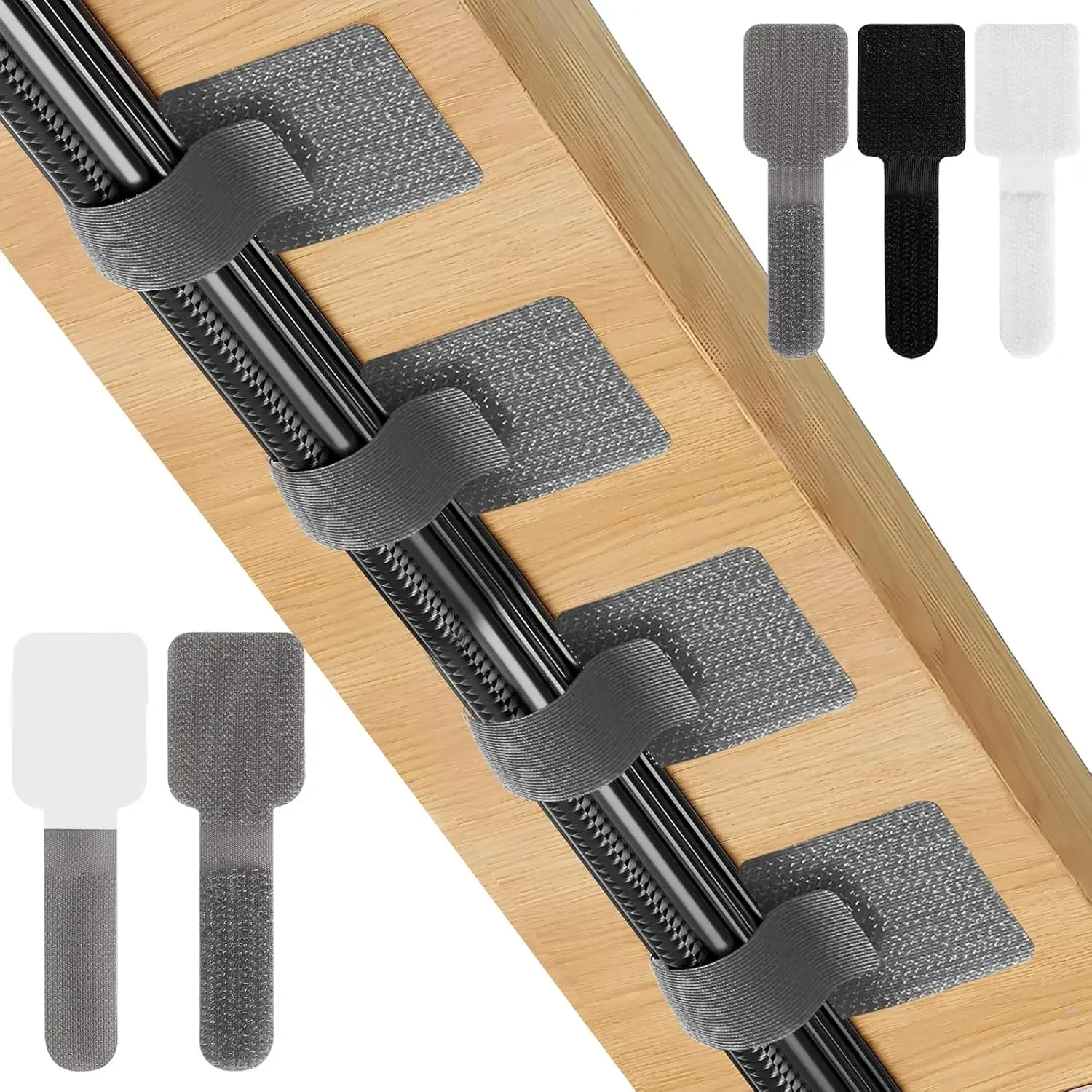 Desk Organizer - New Reusable Cable Ties Velcro Ties