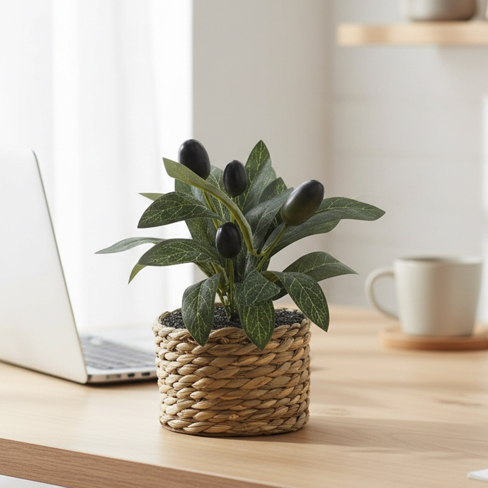 Office Furniture Brands - Artificial Plants Pocket Olive Tree Plastic