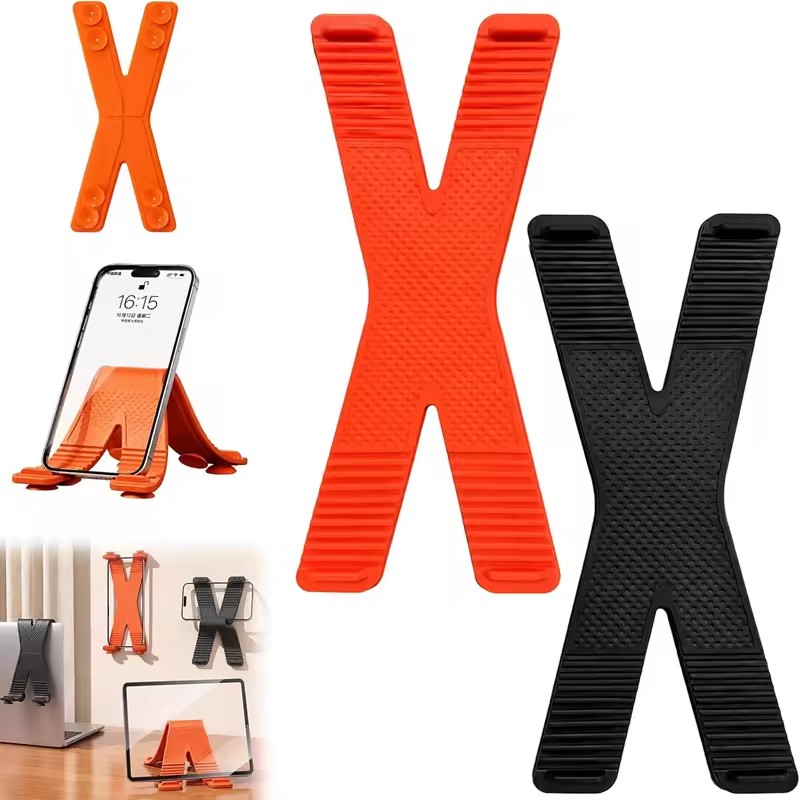 Mobile Pedestal Cabinet - X-shaped Silicone Mobile Phone Holder Multi-angle
