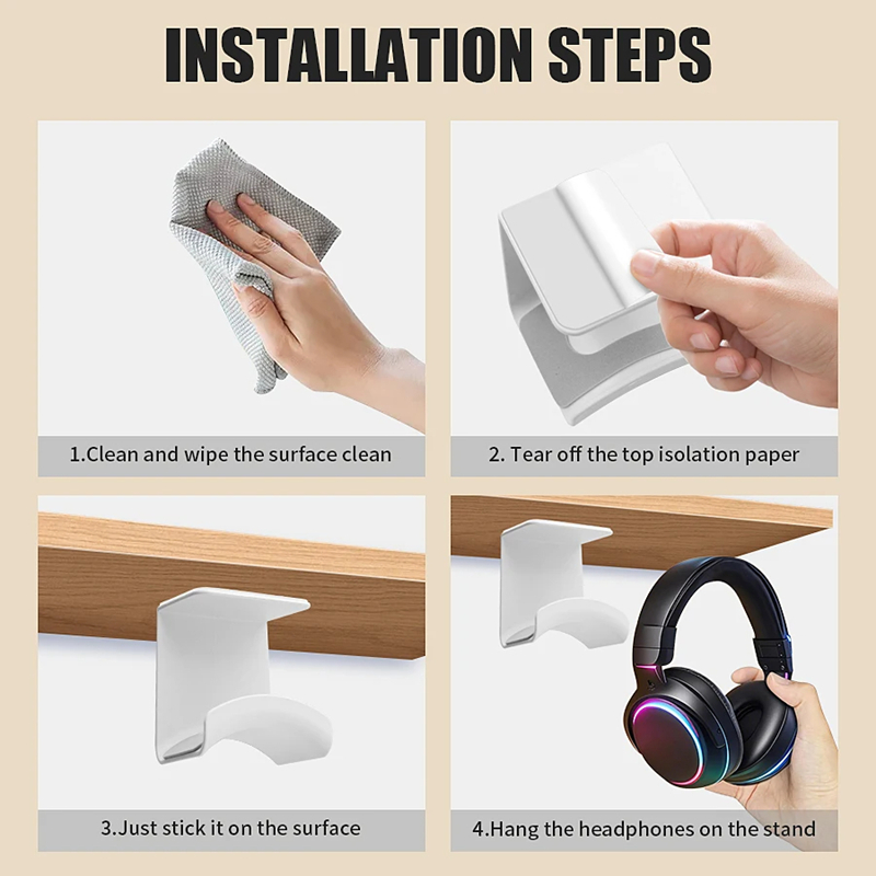 Universal Headphone Stand Adhe - Standing Desk ulasan dan harga