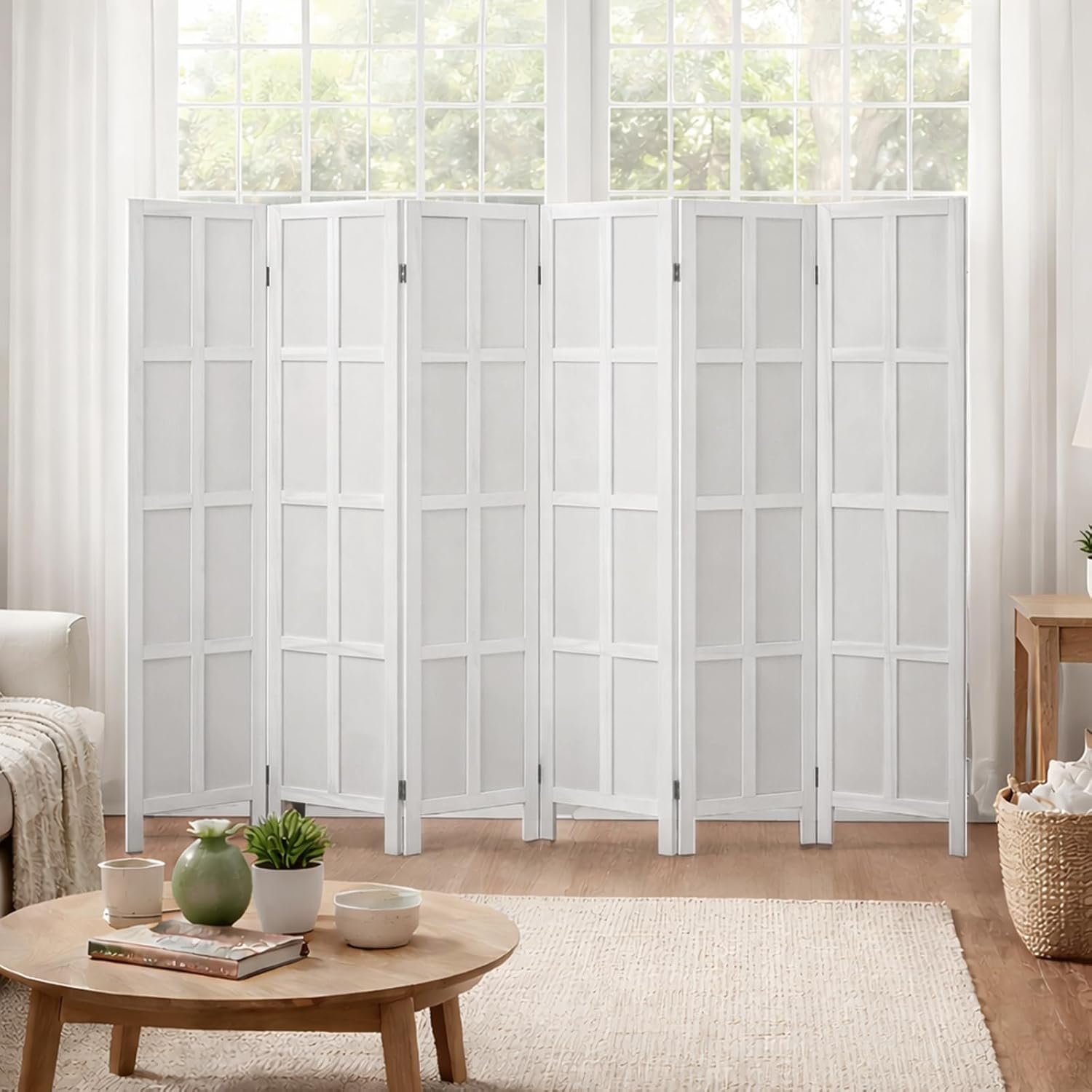 6 Panel Wood Room Divider and  - Partition Screen Divider ulasan dan harga