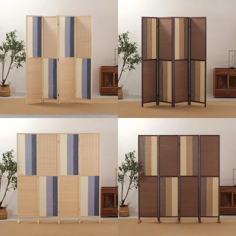 Modern Rattan Folding Screen R - Partition Screen Divider ulasan dan harga
