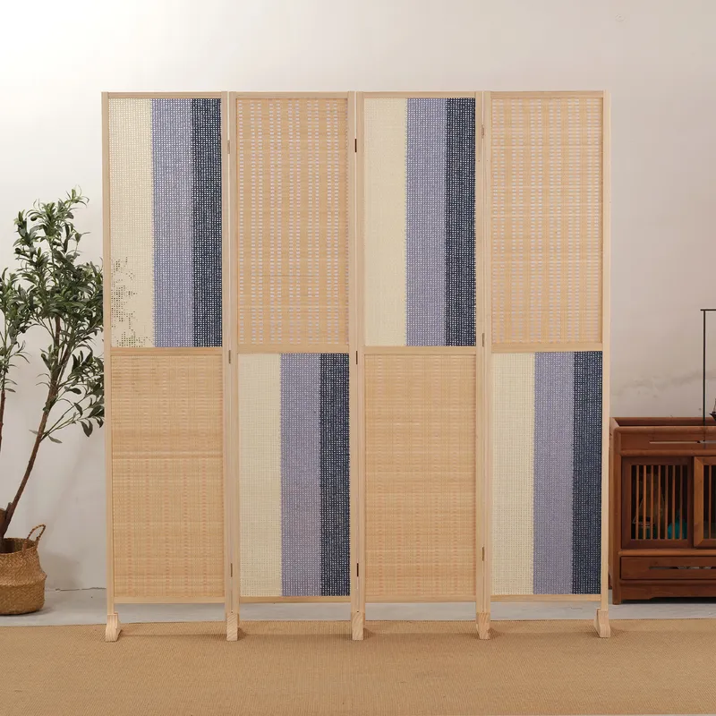 Modern Rattan Folding Screen R - Partition Screen Divider ulasan dan harga