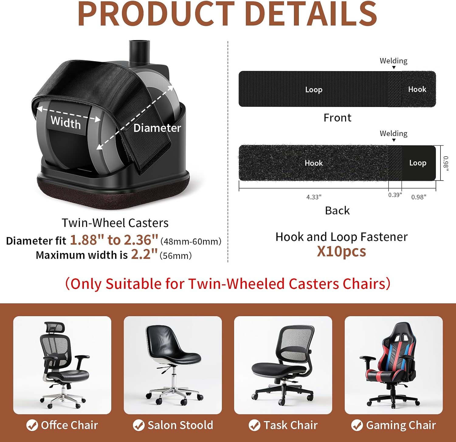 5PCS Chair Leg Protectors Offi - Office Furniture Brands ulasan dan harga