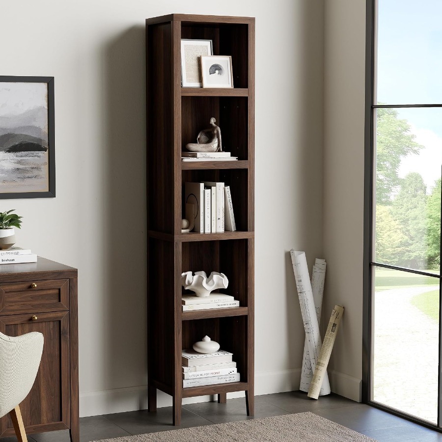 71 Tall Narrow Bookcase, 5-Tie - Bookshelf ulasan dan harga