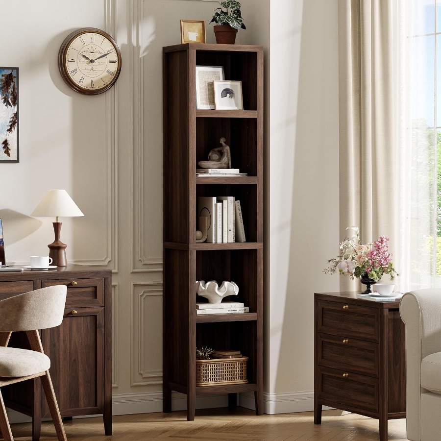 71 Tall Narrow Bookcase, 5-Tie - Bookshelf ulasan dan harga