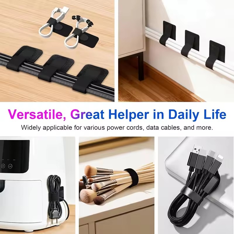 Adhesive Under Desk Cable Ties - Desk Organizer ulasan dan harga