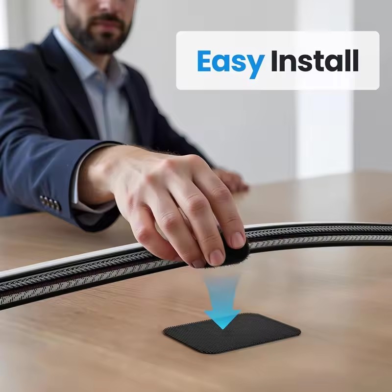 Adhesive Under Desk Cable Ties - Desk Organizer ulasan dan harga