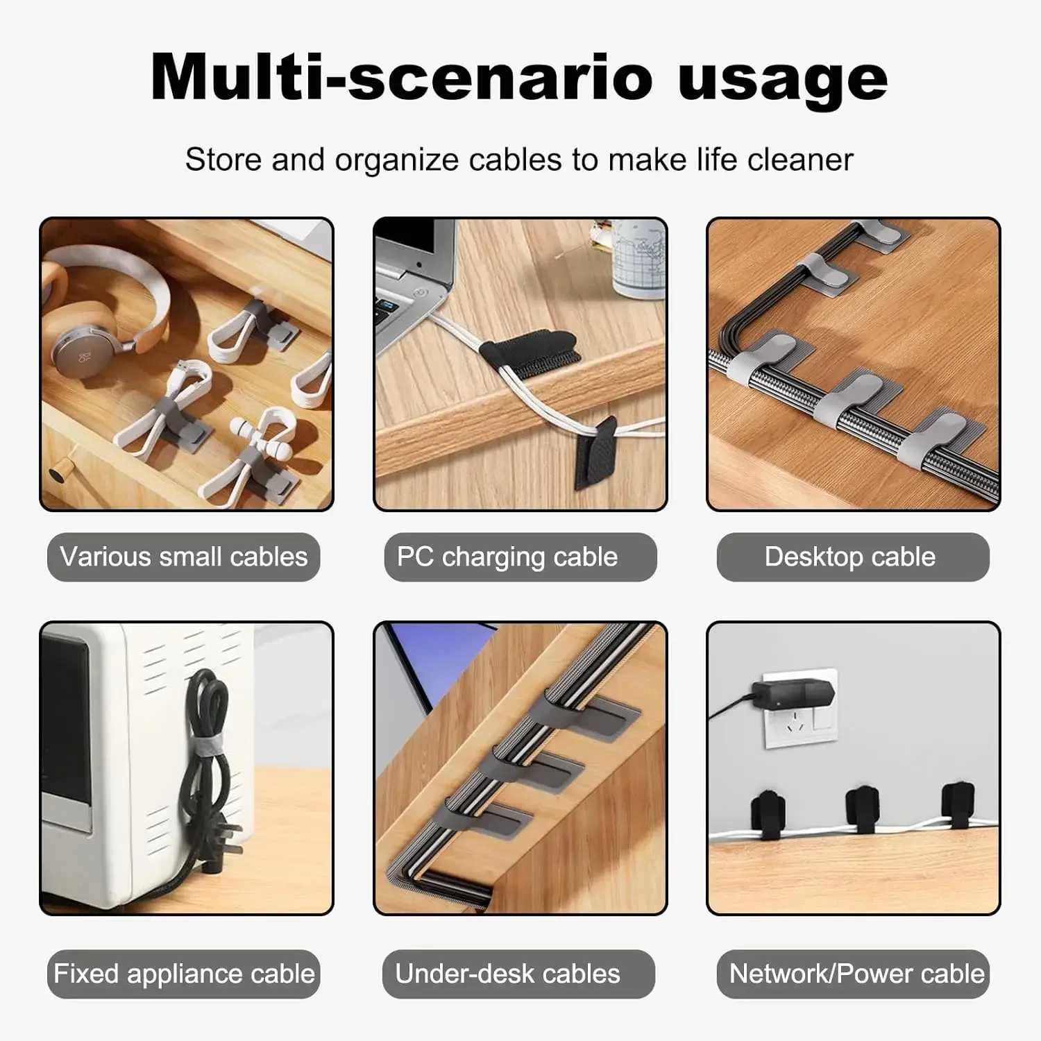 New Reusable Cable Ties Velcro - Desk Organizer ulasan dan harga