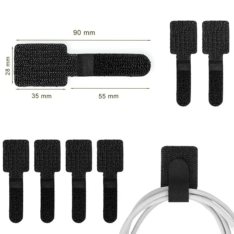 New Reusable Cable Ties Velcro - Desk Organizer ulasan dan harga