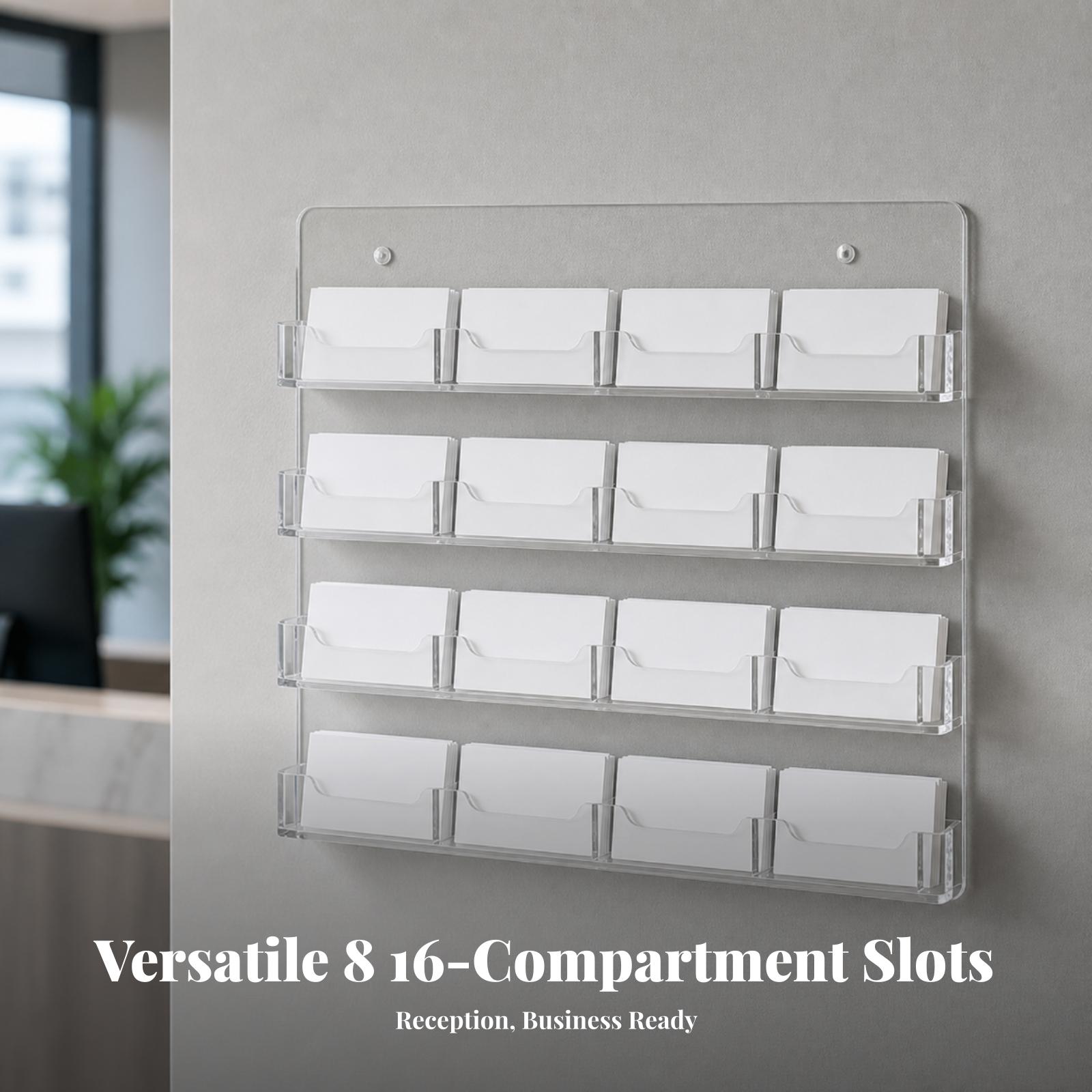 Sleek Acrylic Wall Card Organi - Desk Organizer ulasan dan harga