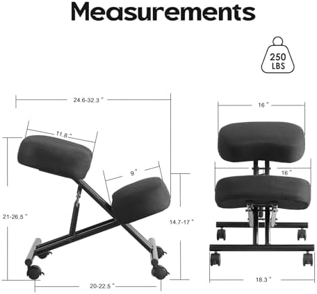 Kneeling Chair Linen Ergonomic - Office Chair ulasan dan harga