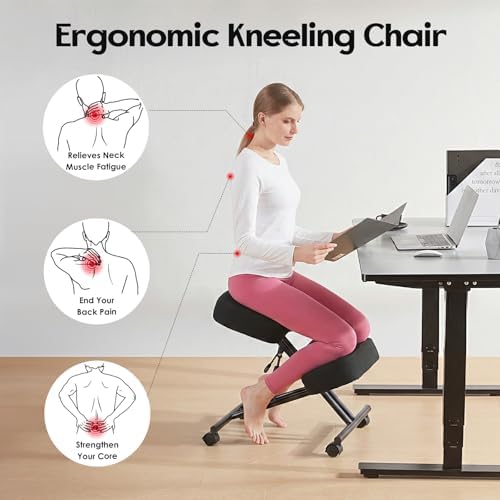 Kneeling Chair Linen Ergonomic - Office Chair ulasan dan harga